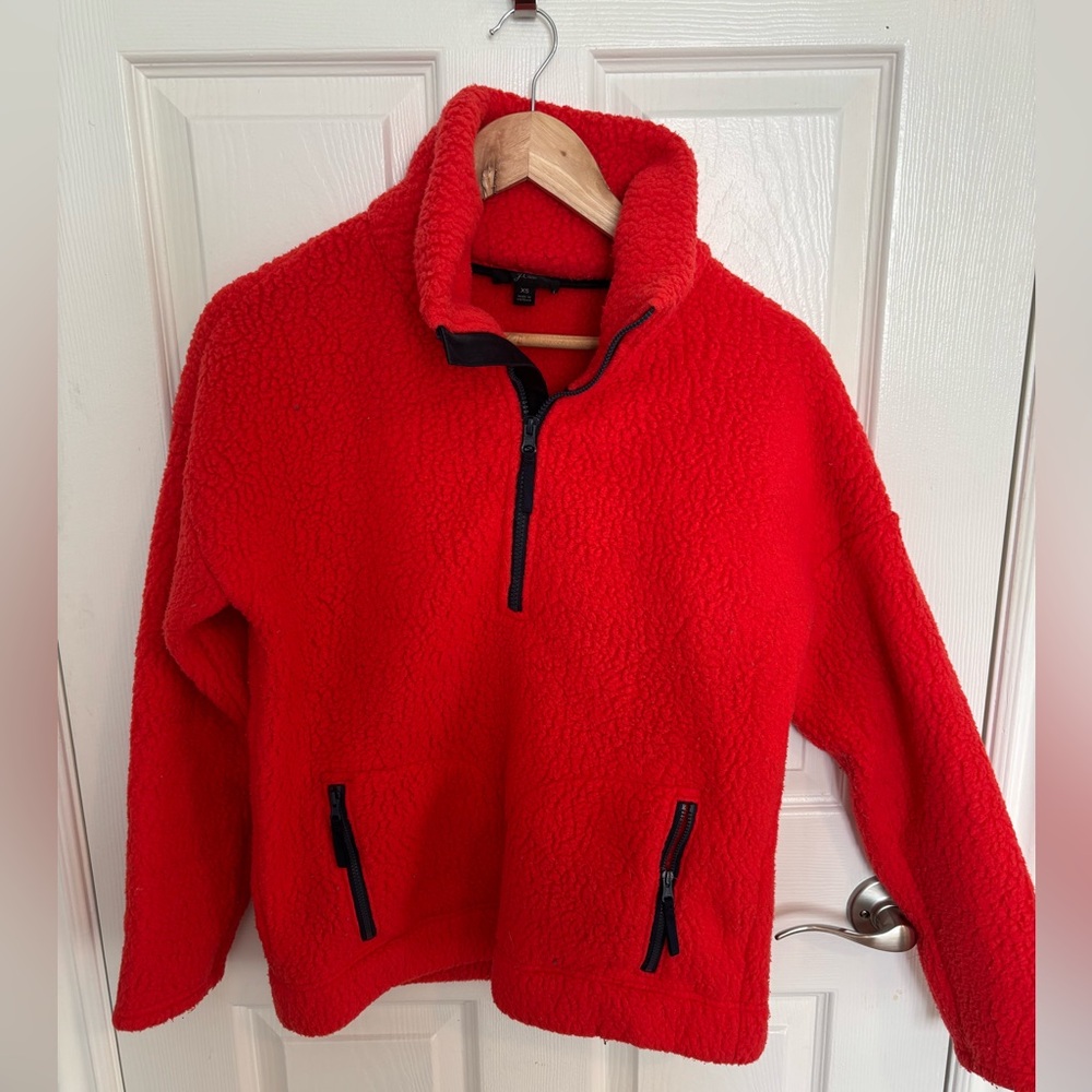 J Crew polartech fleece half-zip sweater